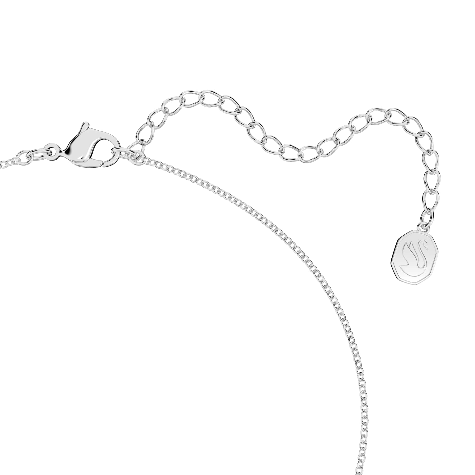 Idyllia Lilia Y necklace, Butterfly, Blue, Rhodium plated