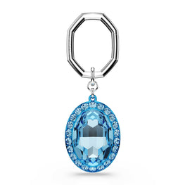 Key ring, Oval cut, Blue, Mixed metal finish
