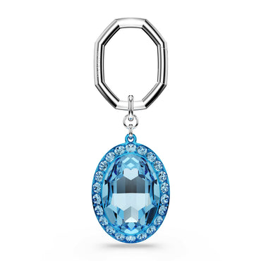 Key ring, Oval cut, Blue, Mixed metal finish