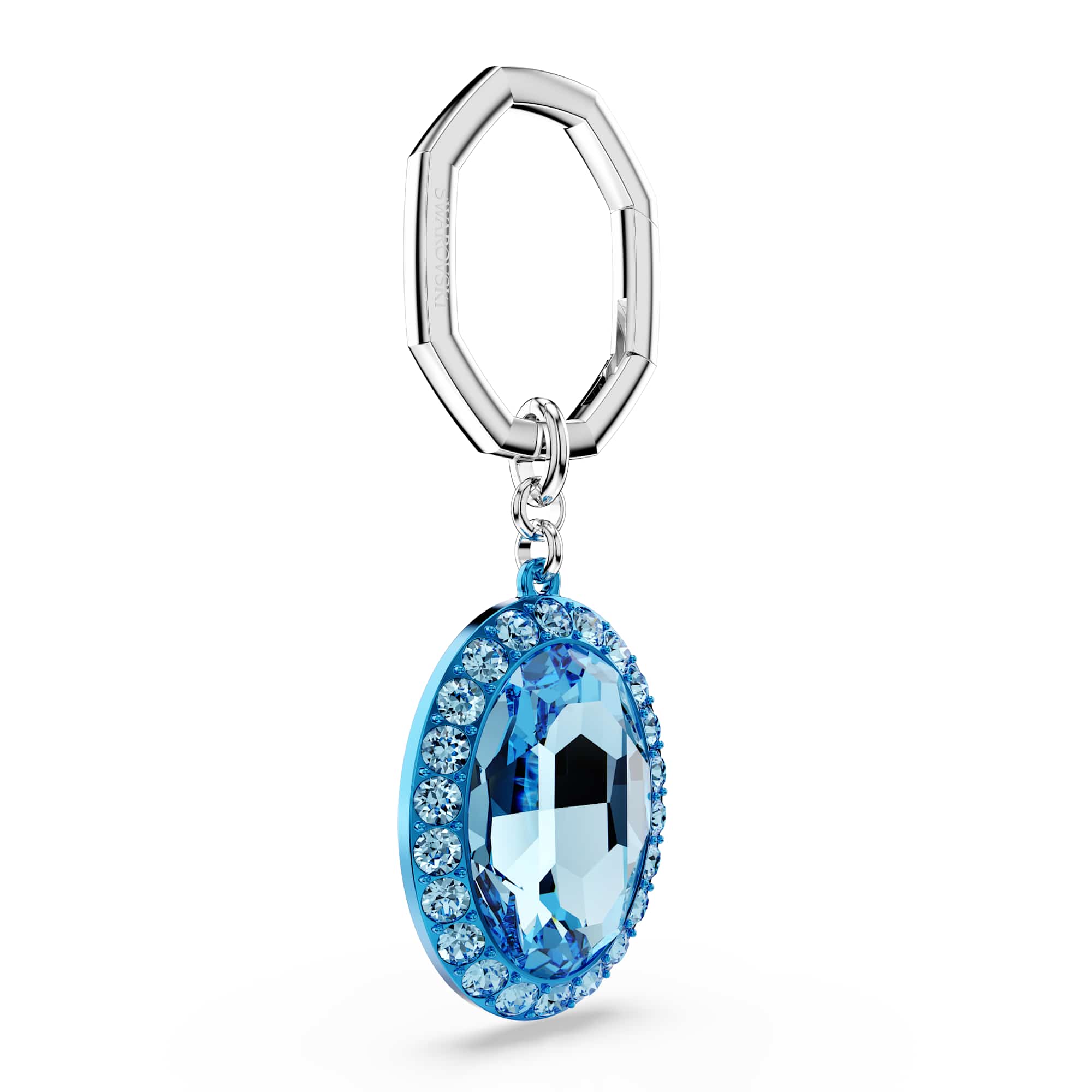 Key ring, Oval cut, Blue, Mixed metal finish