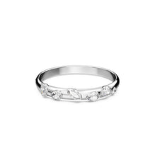 Dextera bangle, Mixed cuts, White, Rhodium plated - M