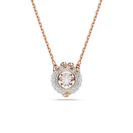 Dragon & Phoenix pendant, Dragon’s claw, White, 18K rose gold finish
