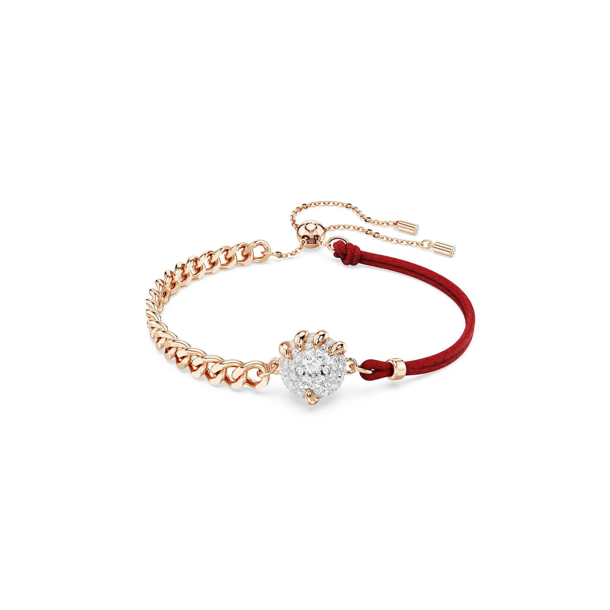 Dragon and Phoenix bracelet, Dragon’s claw, Red, Mixed metal finish