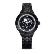 Octea moon watch, Swiss Made, Moon, Metal bracelet, Black, Black finish