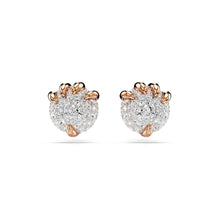 Dragon & Phoenix stud earrings, Dragon’s claw, White, 18K rose gold finish