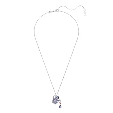 Alice in Wonderland pendant, Teapot, Purple, Rhodium plated