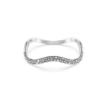 Sublima bangle, Round cut, White, Rhodium plated - M