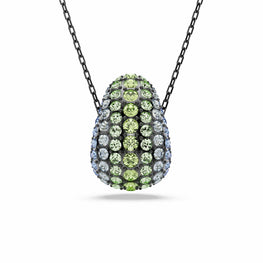 Sublima pendant, Round cut, Multicolored, Ruthenium plated