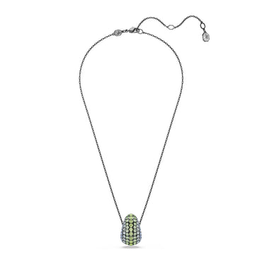 Sublima pendant, Round cut, Multicolored, Ruthenium plated
