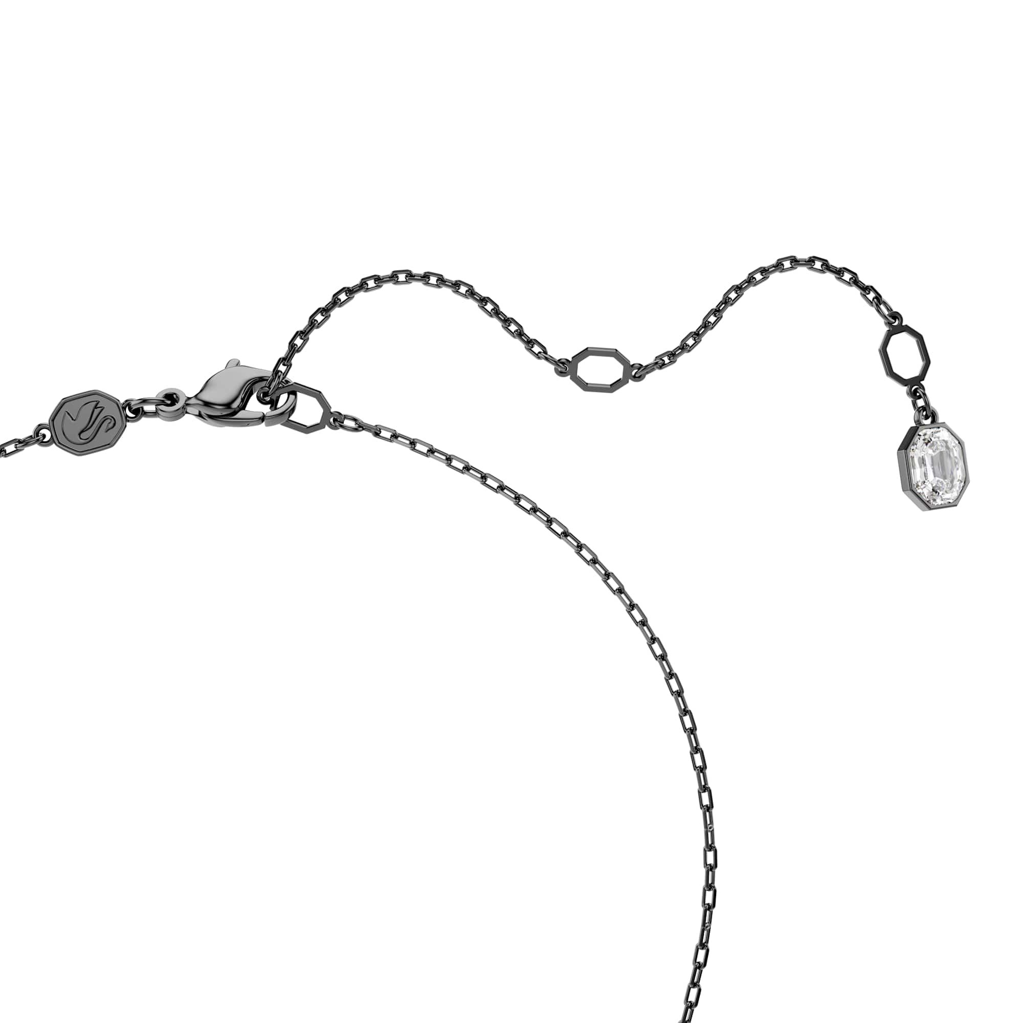 Sublima pendant, Round cut, Multicolored, Ruthenium plated