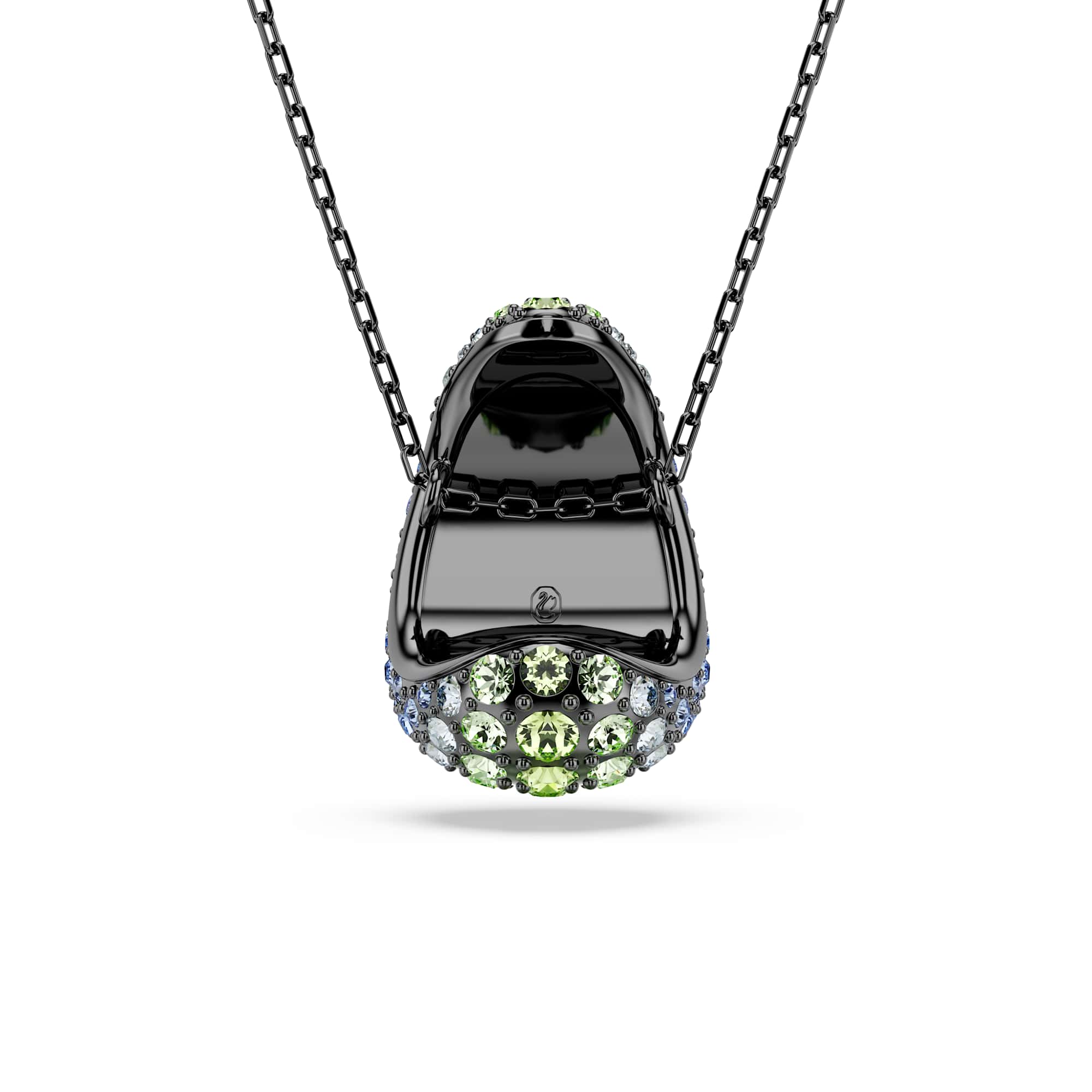 Sublima pendant, Round cut, Multicolored, Ruthenium plated
