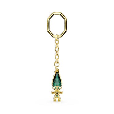 Good Luck Trolls key ring, Troll, Green, Gold-tone plated