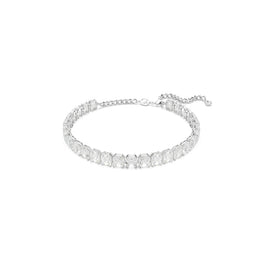 Millenia choker, Octagon cut, White, Rhodium plated