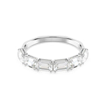 Millenia bangle, Octagon cut, White, Rhodium plated - S
