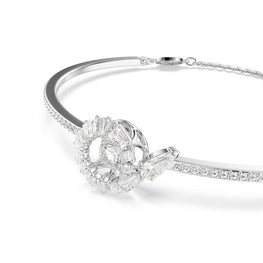 Snake bracelet, Mixed cuts, Year of the Snake, White, Rhodium plated - M