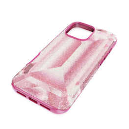 High smartphone case, Crystal print motif, iPhone® 16 Pro Max, Pink