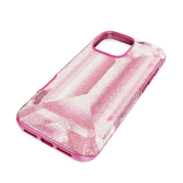 High smartphone case, Crystal print motif, iPhone® 16 Pro Max, Pink
