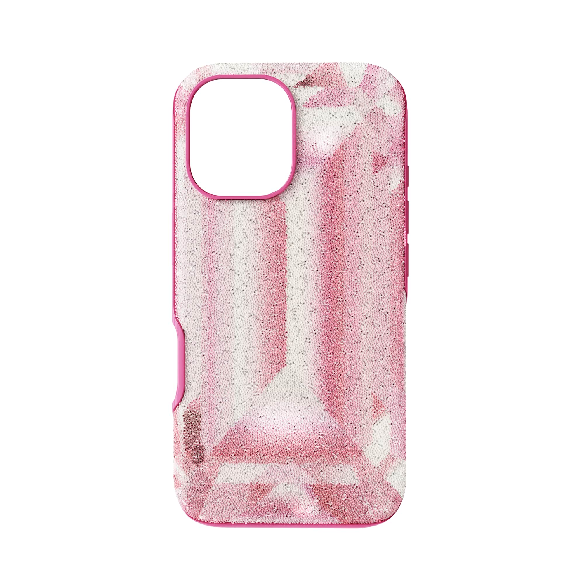 High smartphone case, Crystal print motif, iPhone® 16, Pink