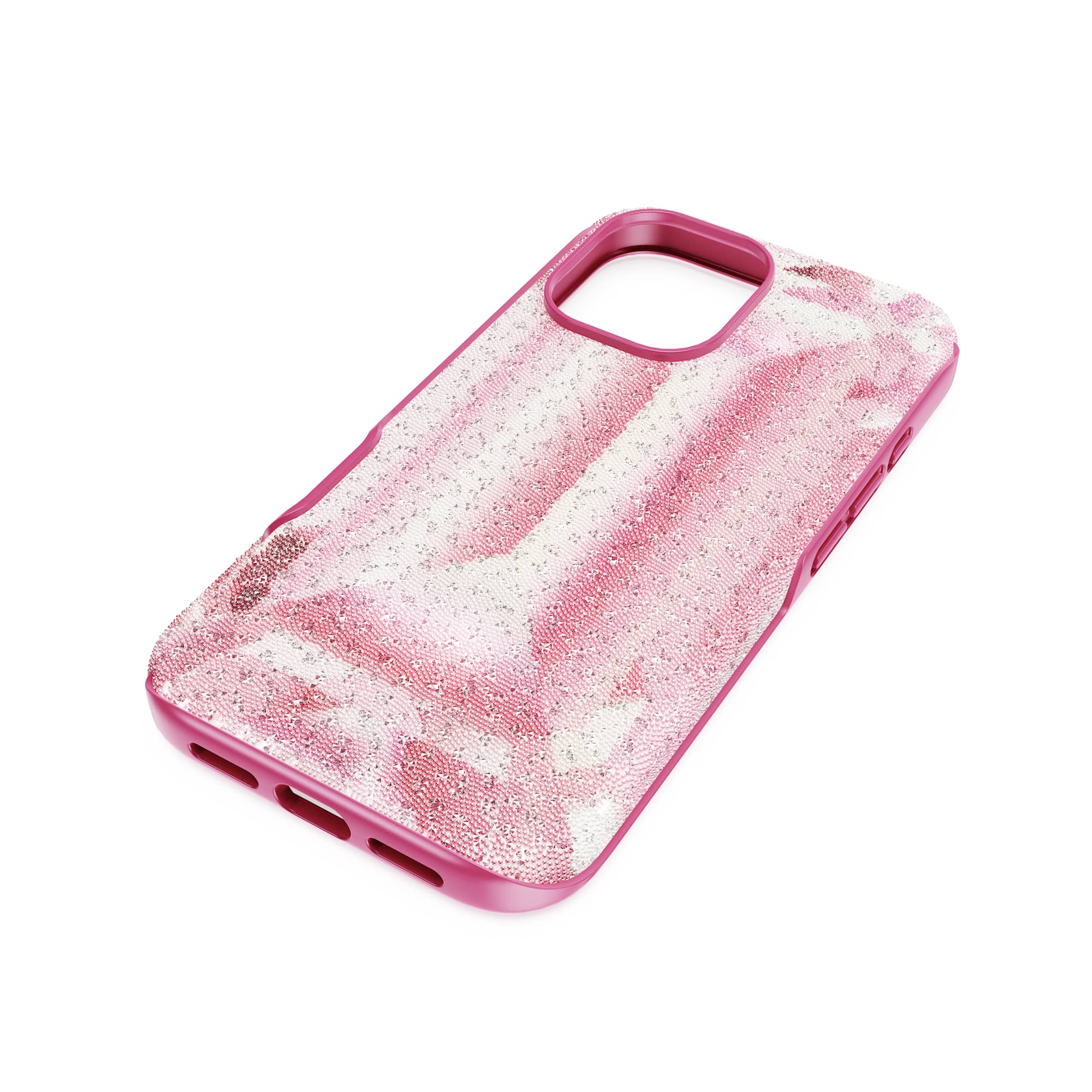 High smartphone case, Crystal print motif, iPhone® 16, Pink