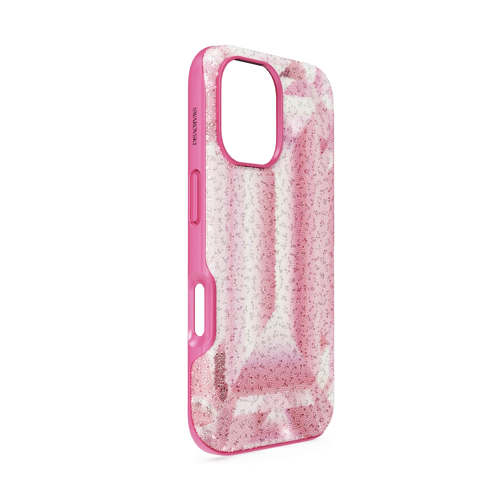 High smartphone case, Crystal print motif, iPhone® 16, Pink