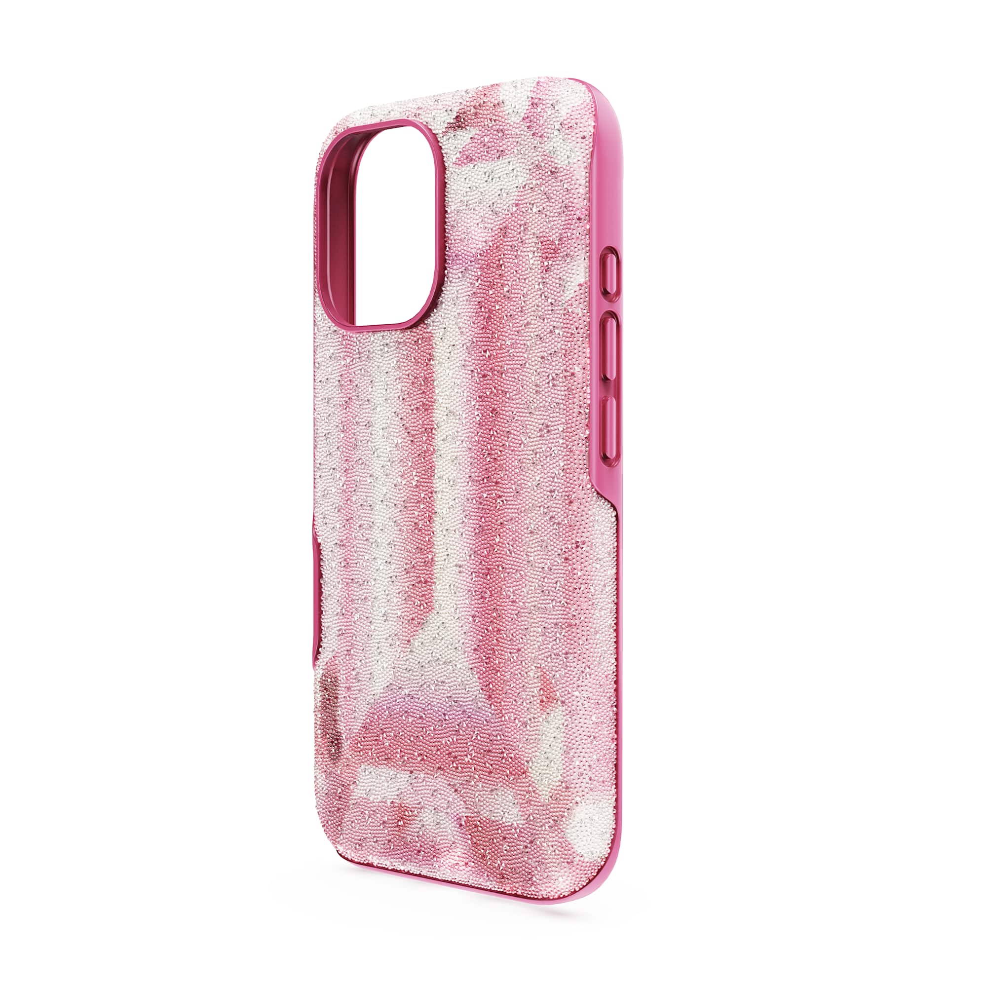 High smartphone case, Crystal print motif, iPhone® 16, Pink