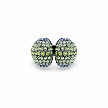 Sublima cocktail ring, Round cut, Multicolored, Ruthenium plated - 58cm