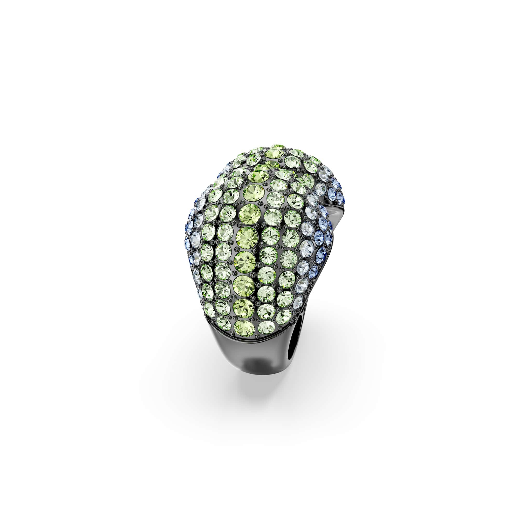 Sublima cocktail ring, Round cut, Multicolored, Ruthenium plated - 58cm
