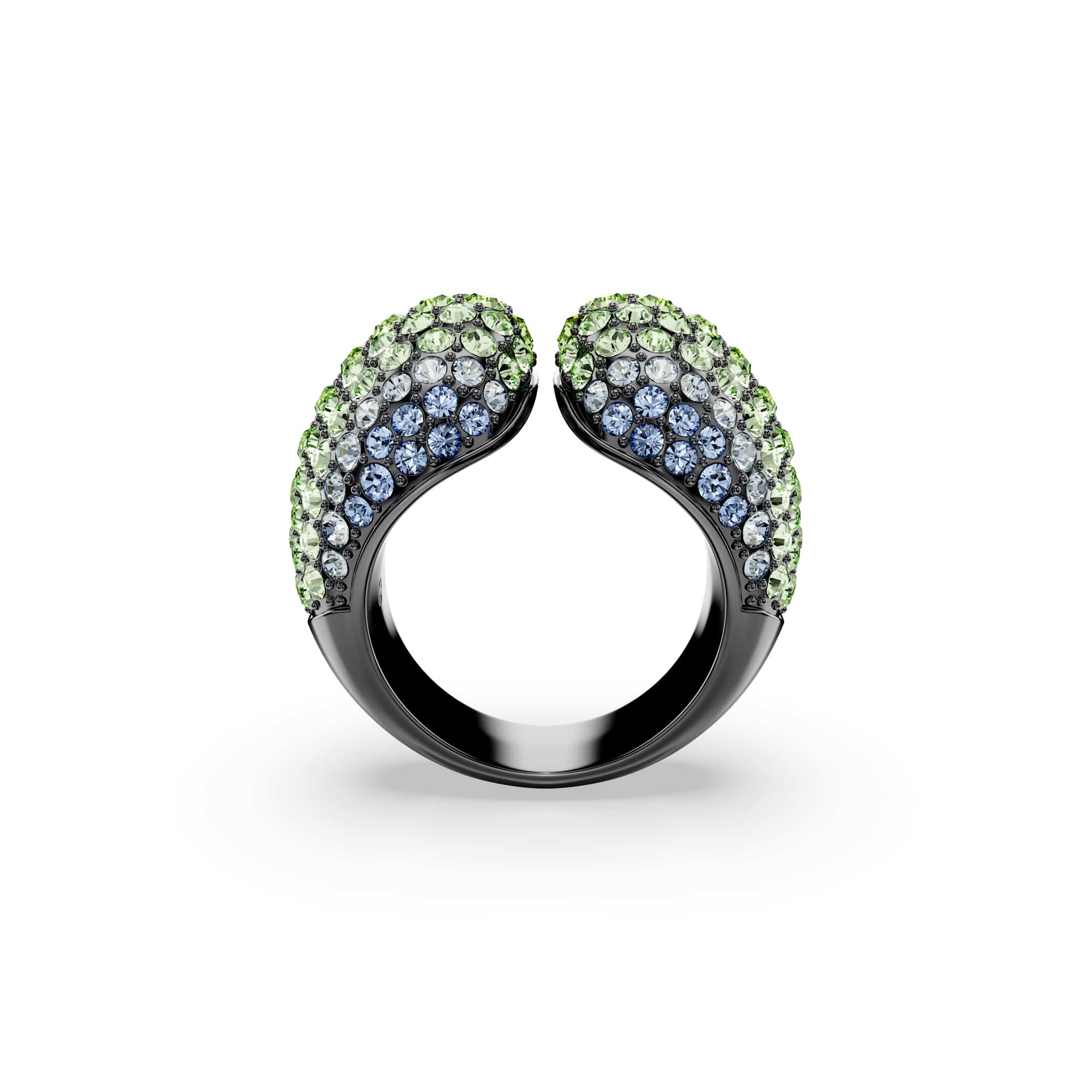 Sublima cocktail ring, Round cut, Multicolored, Ruthenium plated - 58cm