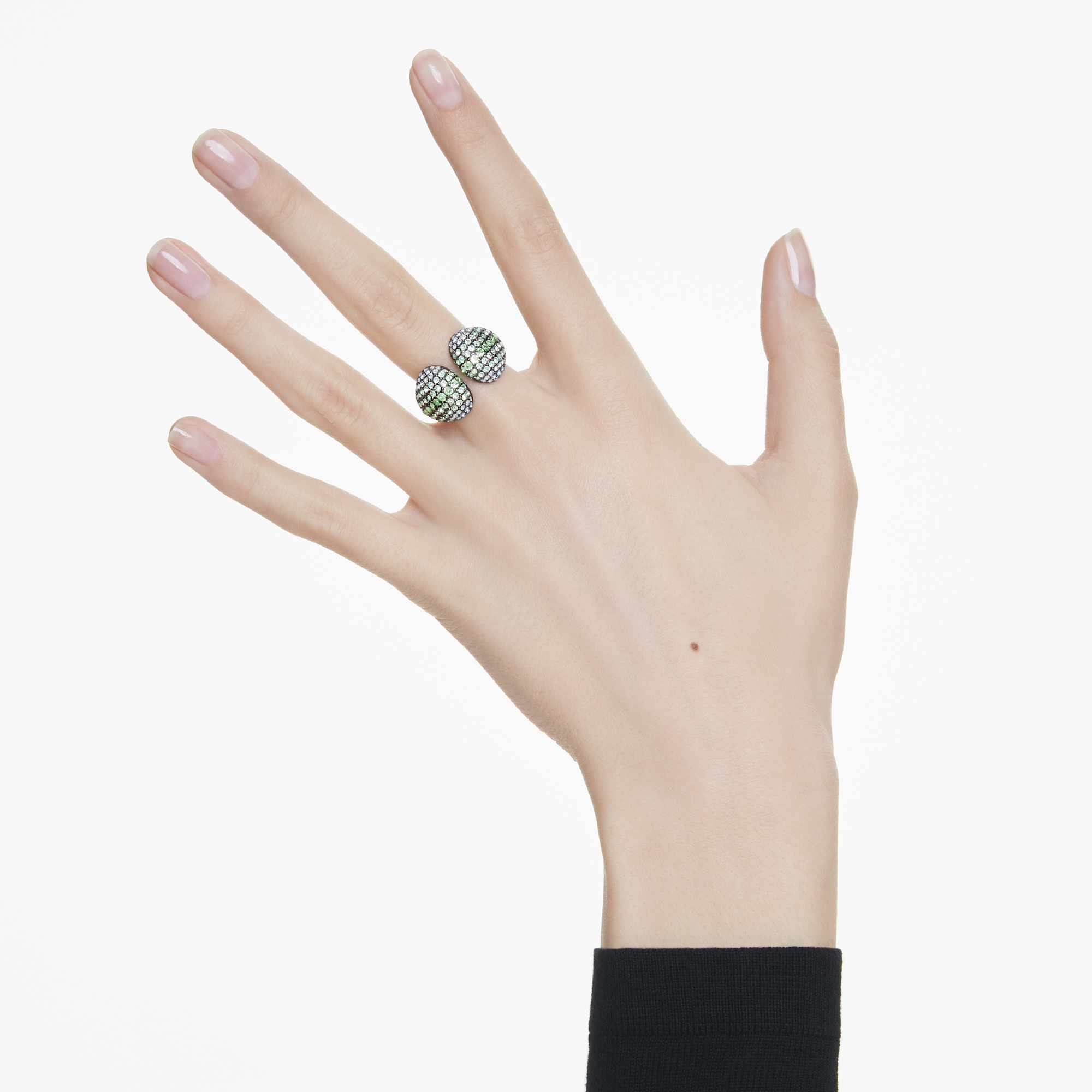 Sublima cocktail ring, Round cut, Multicolored, Ruthenium plated - 58cm