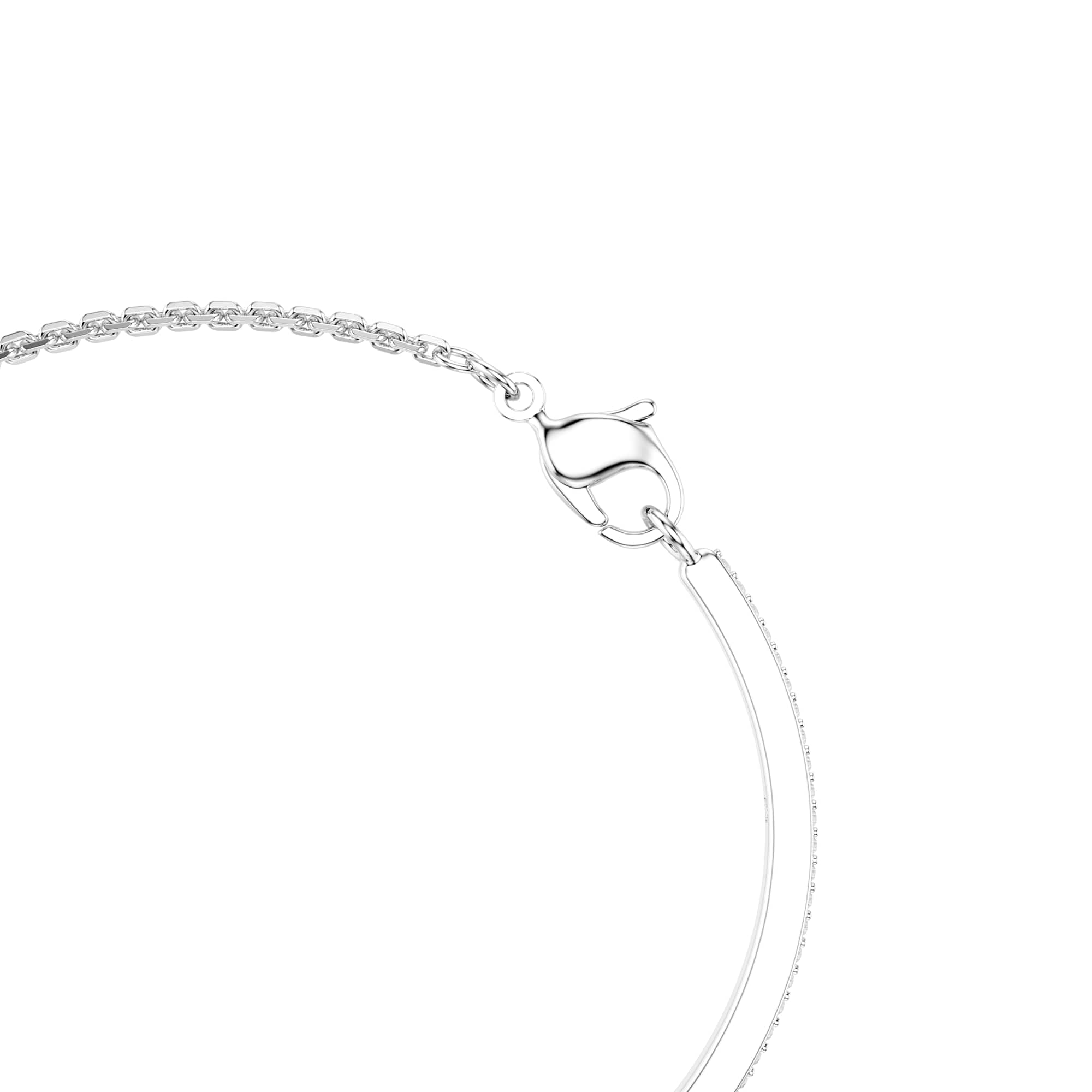 Snake bangle, Mixed cuts, Year of the Snake, White, Rhodium plated - S