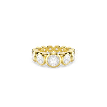 Imber ring, Mixed round cuts, White, 18K gold finish - 55cm