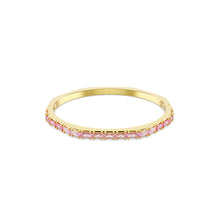 Matrix bangle, Baguette cut, Octagon shape, Pink, 18K gold finish - M