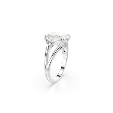 Stilla ring, Octagon cut, White, Silver-tone finish - 52cm
