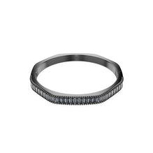 Matrix bangle, Baguette cut, Octagon shape, Gray, Ruthenium plated - M