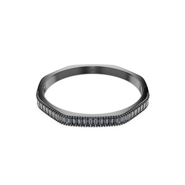 Matrix bangle, Baguette cut, Octagon shape, Gray, Ruthenium plated - M