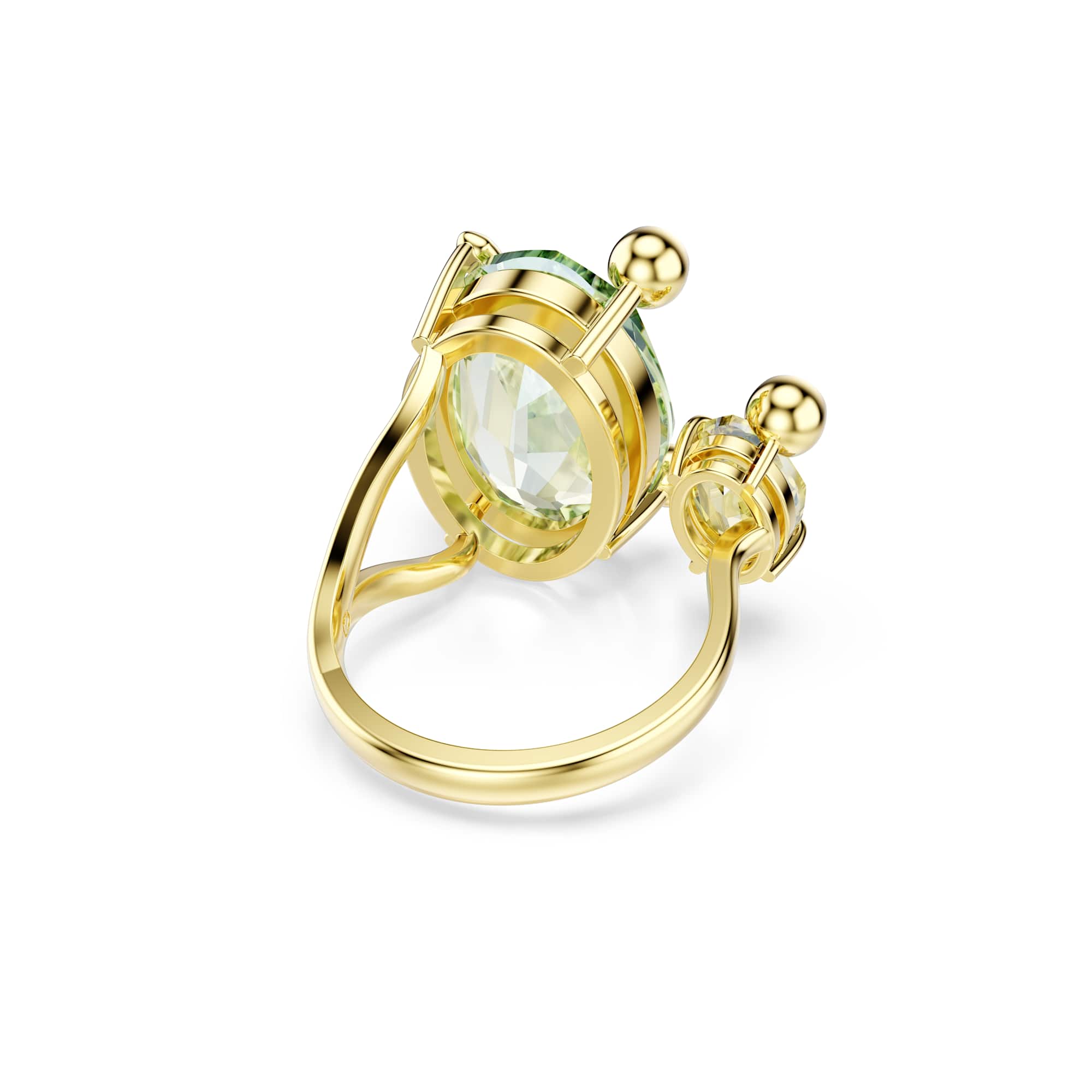Gema open ring, Mixed cuts, Multicolored, 18K gold finish - 52cm