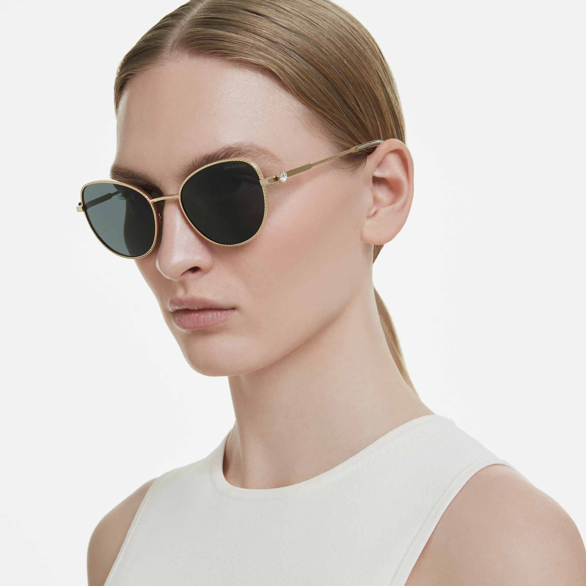 Sunglasses, Cat-eye shape, Gray