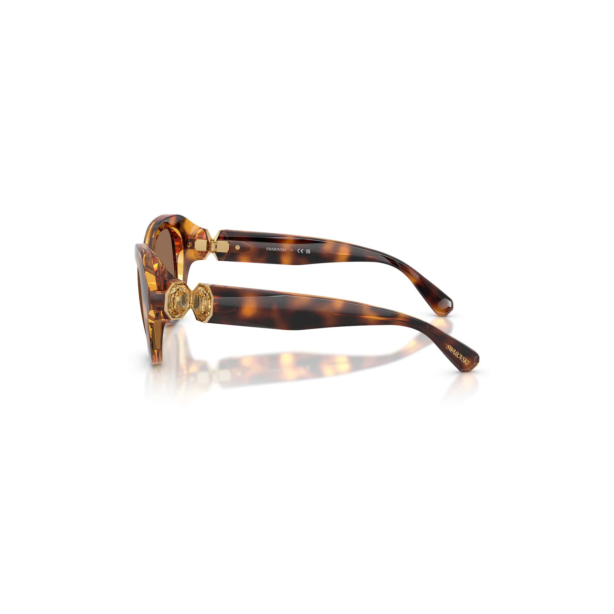 Sunglasses, Round shape, Brown