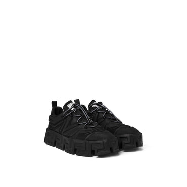 Men Greca Labyrinth Trainers - Black