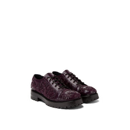 Men Barocco Column Derby Shoes - Purple