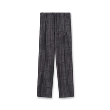 Men Metropolitano Check Wool Trousers - Black