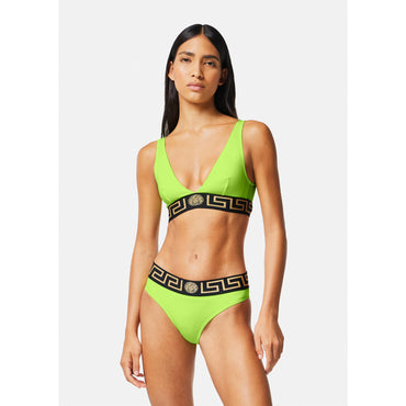 Women Greca Border Bikini Bottoms - Green
