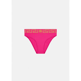 Women Greca Border Bikini Bottoms - Pink