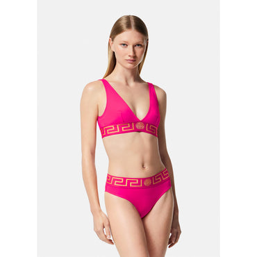 Women Greca Border Bikini Bottoms - Pink
