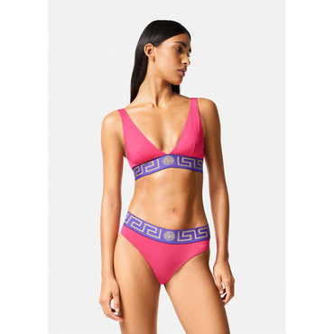 Women Greca Border Bikini Bottoms - Pink
