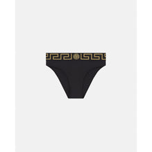 Women Greca Border Bikini Bottoms - Black