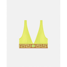 Women Greca Border Bikini Top - Yellow