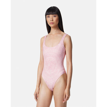 Women Barocco One-Piece Swimsuit - Pink