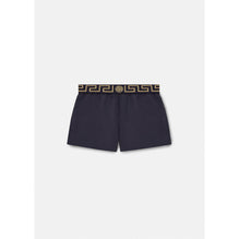 Men Greca Border Swim Shorts - Black