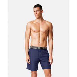 Men Greca Border Boardshorts - Navy